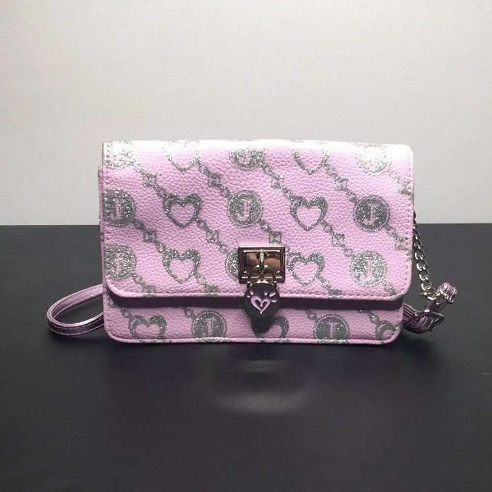 Justice Pink Silver Purse